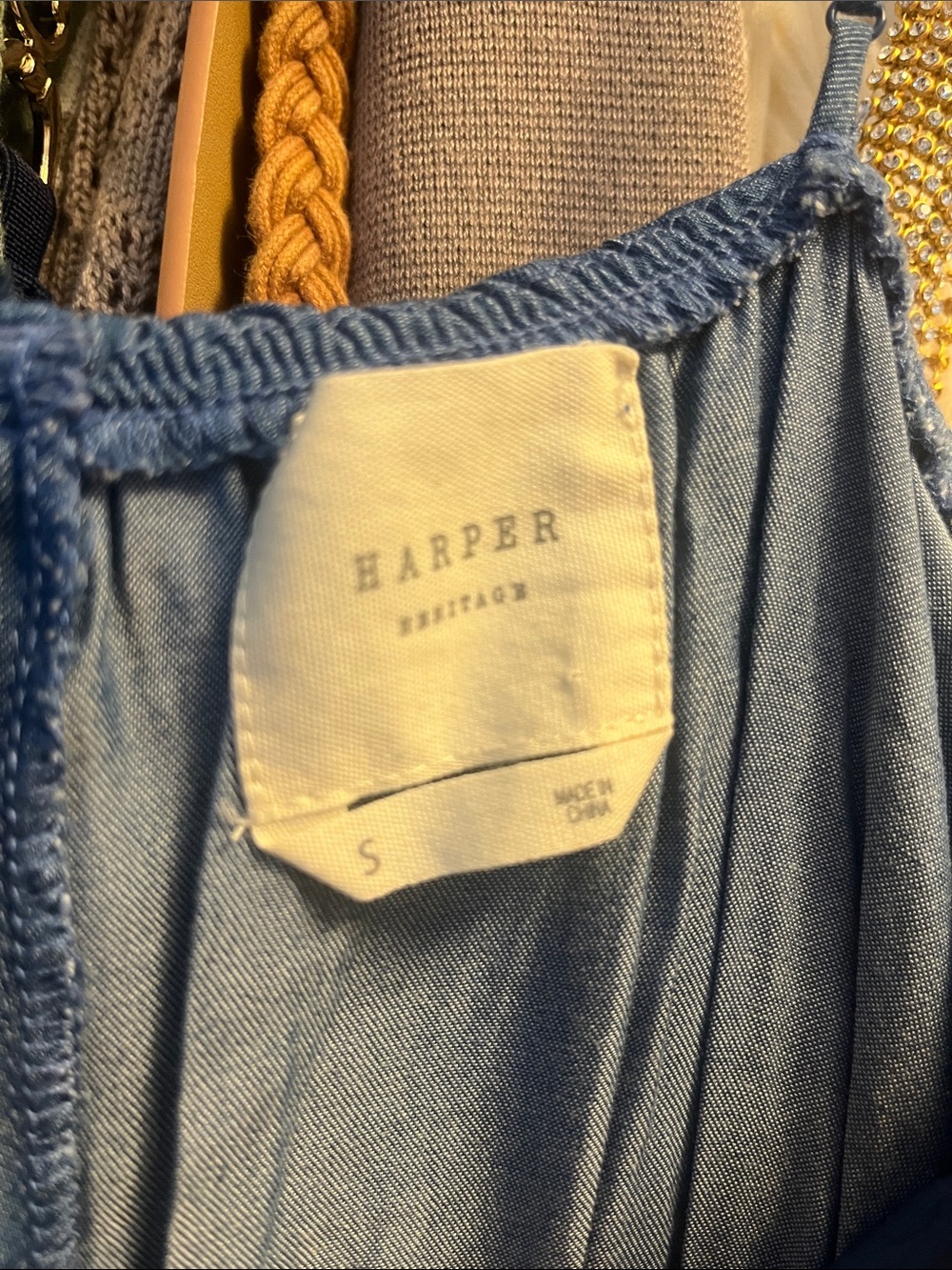 Denim-Look Ruffle jumpsuit - Picture 6 of 6